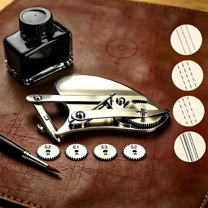 Vintage Precision Dotting Pen Set:Mechanical Gear Ruling Pen #B | Precision Drafting Tools for Blueprint,Professional Drawing Kit for Architects And Designers-Mechanical Gear Train Ruling Pen