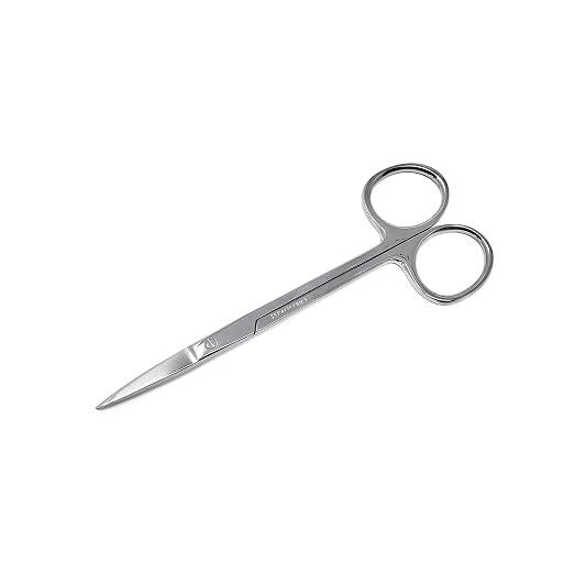 Cynamed Iris Micro Dissecting Precision Lab Scissors, Fine Point Straight - Perfect for Doctors, Nurses, EMS, Students, Education & Training and More (Pack of 5)