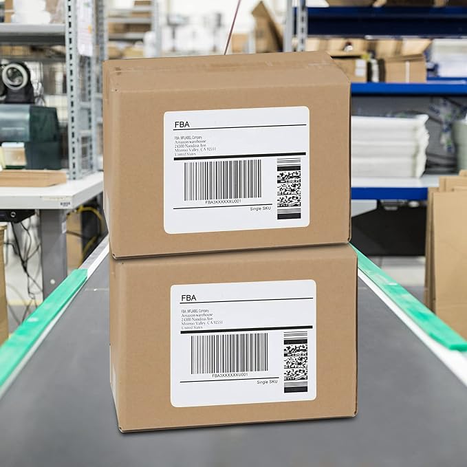 LabelMore 3 1/3 x 4 Labels - 6 Up Self Adhesive Shipping Labels - FBA Labels - Stickers for Laser & Inkjet Printers- 200 Sheet/ 1200 Labels
