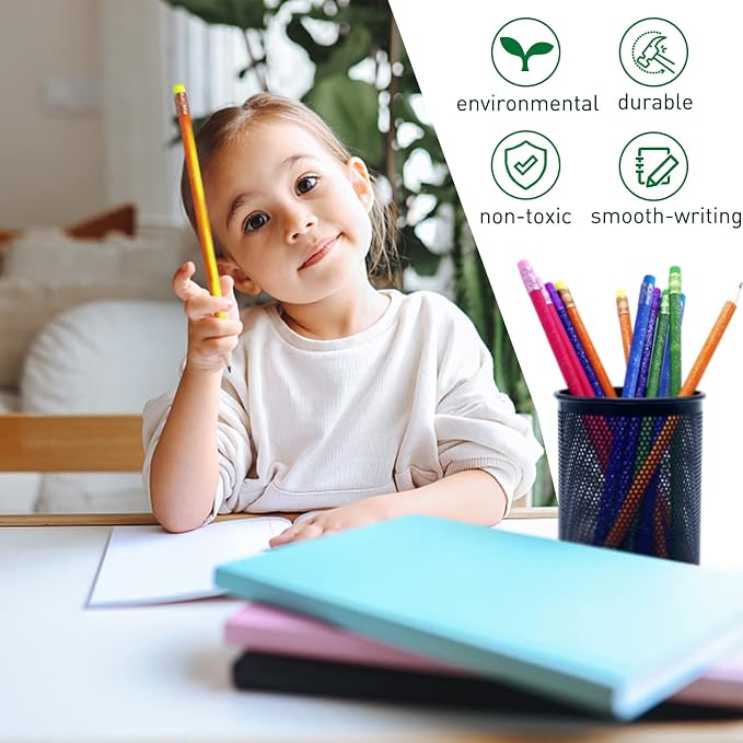 30 Pcs Color Changing Mood Pencil,Colored Wooden Pencils with Eraser,Heat Activated Color Changing Thermochromic Pencils for Students Gifts and Office Supplies(5 Colors)