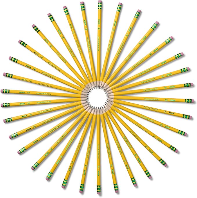 Ticonderoga Wood-Cased Pencils, Pre-Sharpened, 2 HB Soft, Yellow, 10 Count