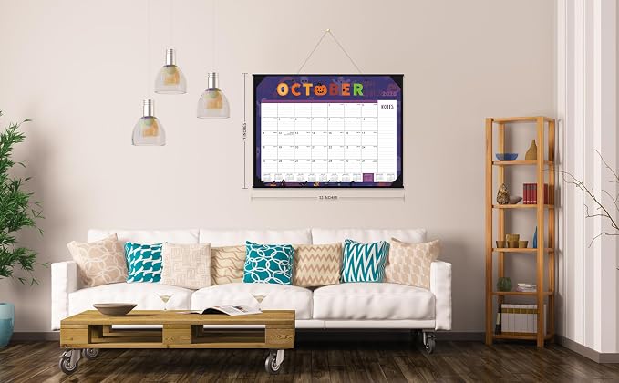 Desk Calendar 2026-2027 - Large Desk Calendar 2026-2027, 22" x 17", Jul. 2026 - Dec. 2027, Desk Calendars Large, 18 Months, Corner Protectors, Hanging Holes, Notes - 12 Themes