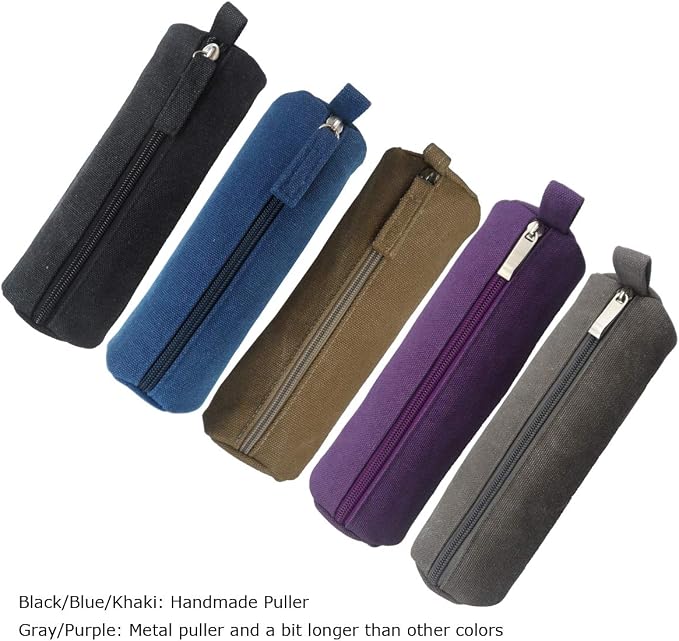 Enyuwlcm Heavy Canvas Stationery Stylish Simple Pencil Bag and Durable Compact Zipper Pencil Case Pouch 1 Pack Purple