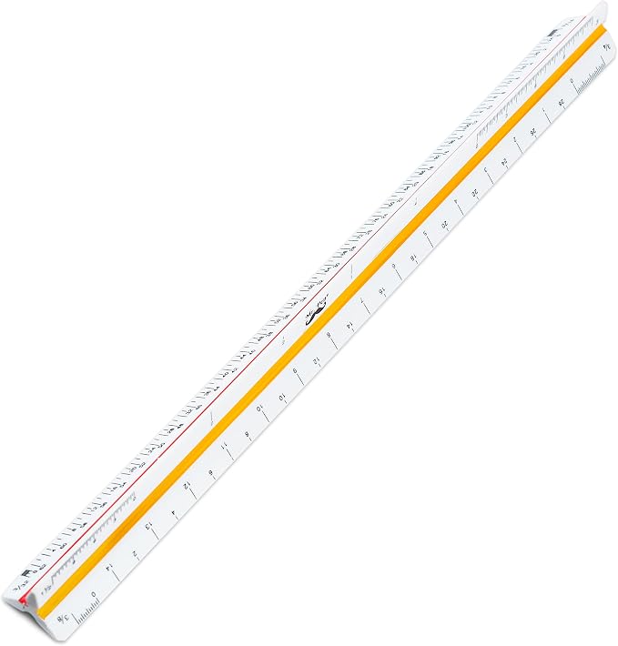 Mr. Pen Architectural Triangular Ruler Set with 12 Inch Triangular Scale | 11 Inch 30/60 and 8 Inch 45/90 Triangles