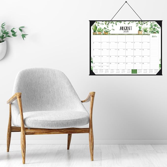 Desk Calendar 2026-2027 - Large Desk Calendar 2026-2027 22x17, Jul. 2026 - Dec. 2027, 26-27 Large Calendar, 18 Months, Corner Protectors - Plants
