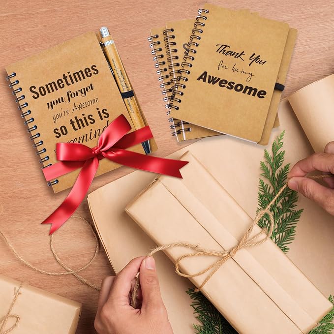 40 Pcs Employee Appreciation Gifts Bulk - 20 Sets of Inspirational Notebooks with Motivational Pens, Small Notepads for Coworkers, Office Staff, Team, Volunteer, Nurse, Teachers, Thank You Gifts