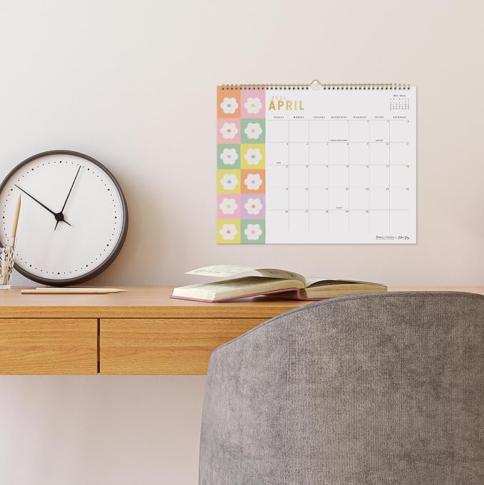 Blue Sky 2026-2027 Monthly Academic Wall Calendar, 15"x12", Daisy Checkers | 15-Month, April 2026 - June 2027, Twin Wire Binding, Colorful Interior, Office And Classroom, Academic Year, Brook Gossen