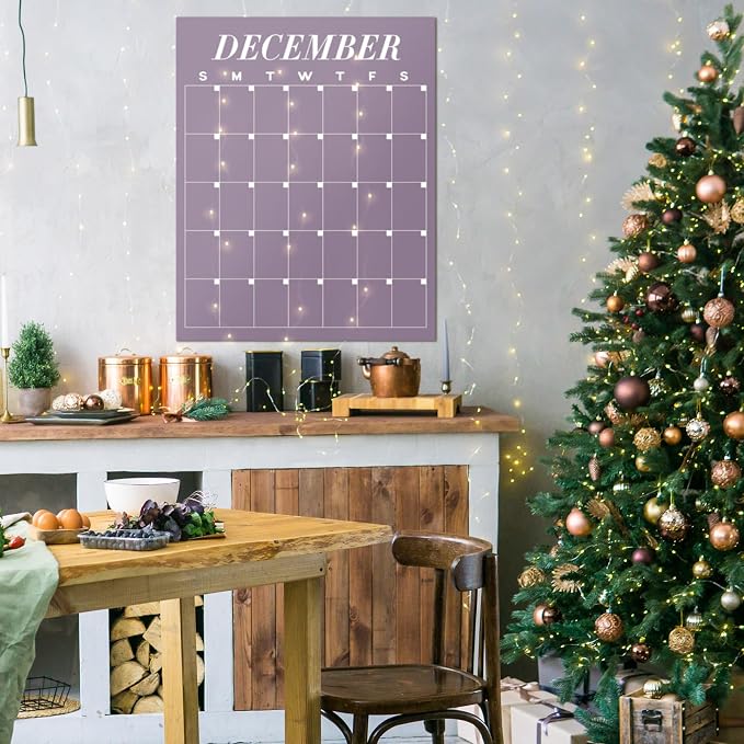 12 Pcs Colorful Undated Calendars 16‘'x 20‘' Large Erasable Wall Calendar 12 Month Classroom Dry Ease Reusable Planning Yearly Rainbow Blank Planner for Office Home Educational Room Back to Study
