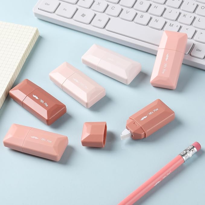 Mr. Pen- Correction Tape, 0.2" x 236", 6 pcs, Mocha Blush | Cute Correction Tape