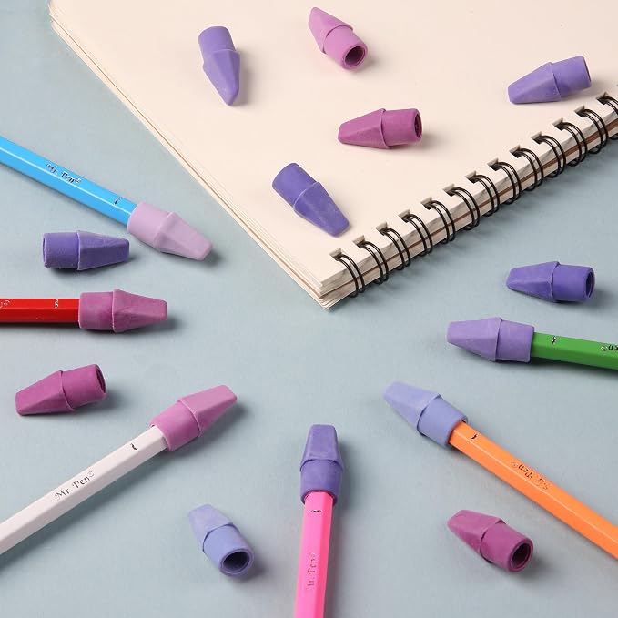 Mr. Pen- Pencil Erasers Toppers, 30 Pack, Colorful | Kids, Cap Tops, Topper Erasers. Ereaser