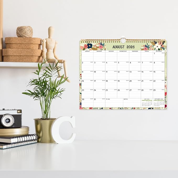 Wall Calendar 2026-2027 ā 2 Year Calendar 2026-2027, 14.57 x 11.42 In, Jan 2026 - Dec 2027, 2026 Calendar 24 Months, Monthly 2026, with Ruled Blocks, Thick Paper, Holidays, To-do List ļ¼ Notes