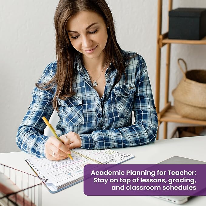 Planner 2026-2027, Academic Year Monthly and Weekly Calendar Planner, Jul 2026 - Jun 2027, Hardcover Teacher Student Planning Agenda book with Tabs, Perfect for School Office Supplies, 6.3" x 8.5" - Golden Meadow