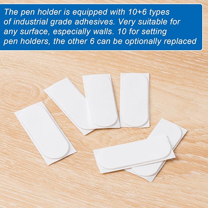 20 Pack Adhesive Pencil Holders for Desk,Silicone Flexible Pen Holder for Wall, Office, School,Home,Classroom Must Haves,Teacher Supplies Accessories,Desk Organizer,Art Supply,Small Gift 