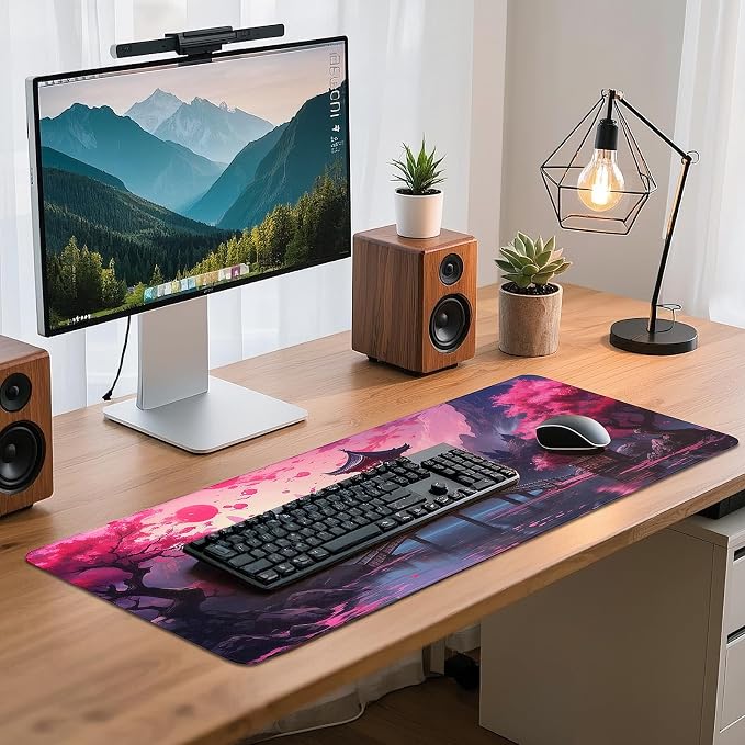 Gaming Mouse Pad - (31.5"×11.8") Japanese Anime Large Mouse Pads for Desk - Desk Mat for Keyboard and Mouse with Non-Slip Base, Desks Pad Matfor Game/Office & Home