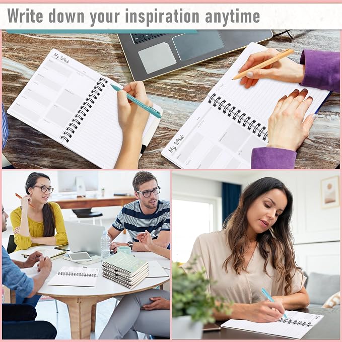 Resurhang 48 Pcs/24 Set Back to School Gifts for Students Teacher, Inspirational A6 Spiral Journal Notebook with Pen for Employee Team Teachers Students Classroom Rewards(Light Color,May You)