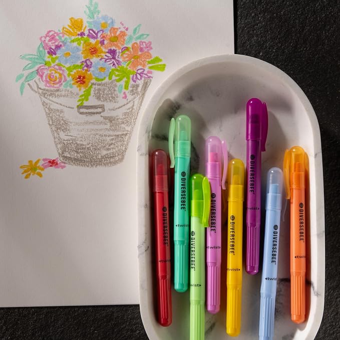 DIVERSEBEE Bible Highlighters and Pens No Bleed, 8 Pack Assorted Colors Gel Highlighters Set, Cute Bible Markers Study Journaling School Supplies and Accessories (Sorbet)