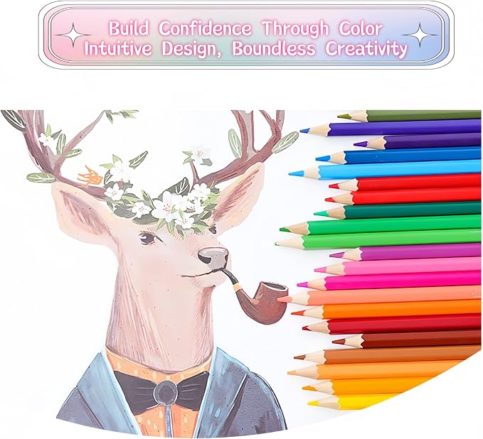 Premium Colored Pencils Set - Artist-Grade, Soft Oil-based Colored Pencils for Vibrant Drawing, Coloring & Sketching, Perfect for Artists & Adults (48 pcs)