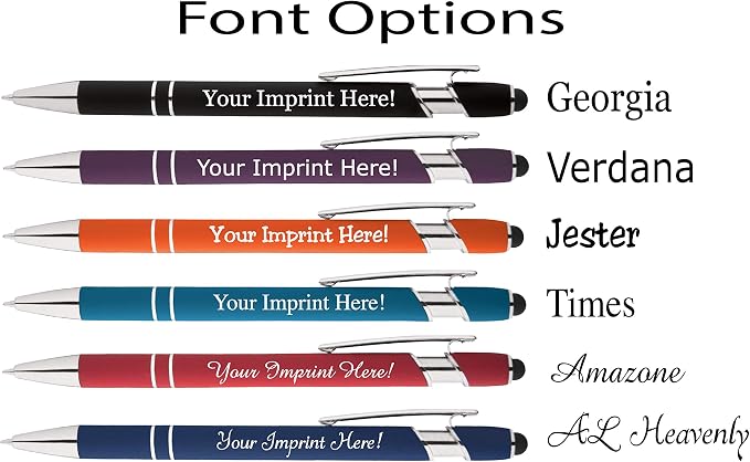 ExpressDesigns™ - Personalized Pens Gift Set w/Journal- 2 Pack of Soft Touch Metal Pens w/Notebook - Custom Engraved with Name or Message (Black - Dk Blue)