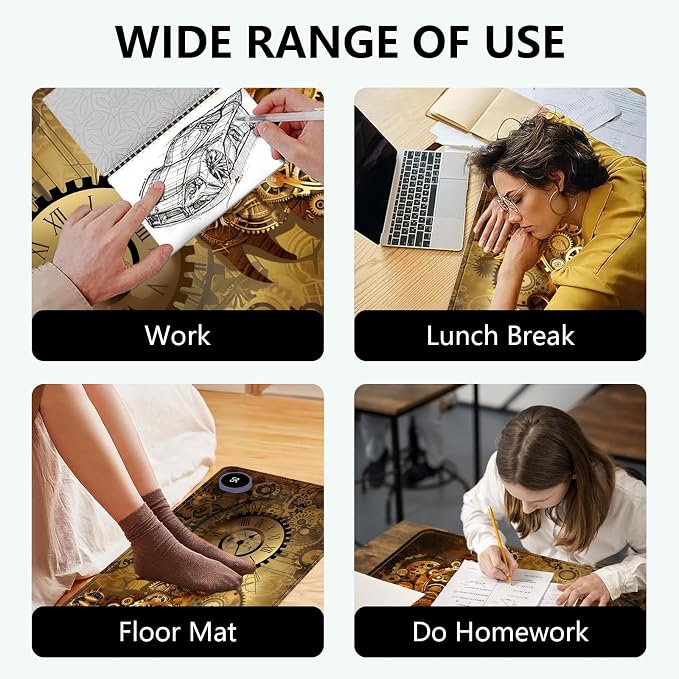 Heated Mouse Pad with 3 Levels Heated & 3 Hours Auto Shut-Off Mouse Pad for Warming Hands in Office Home, 31.5" x 13"Large Safe Desk Mat Hand Warmer,Mechanical Owl