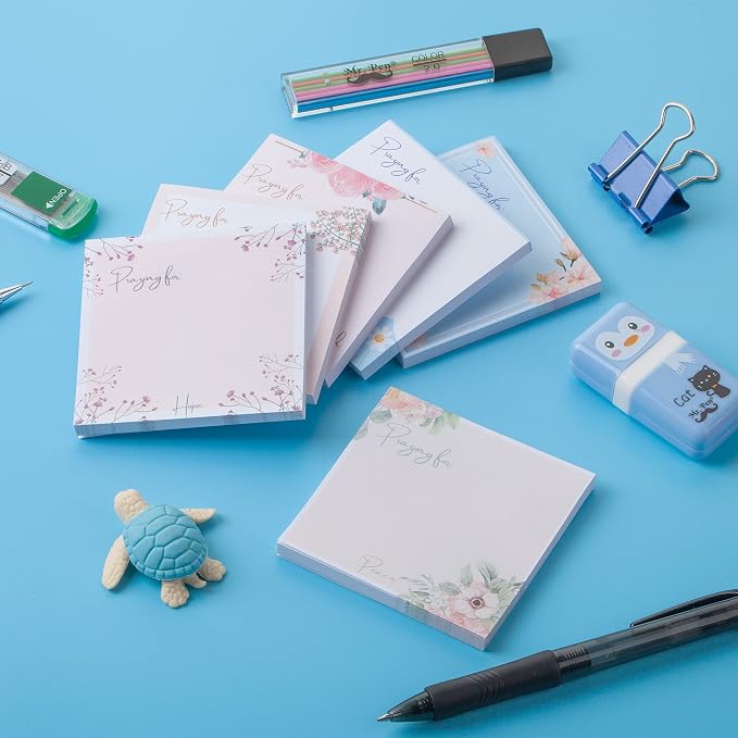 Mr. Pen- Floral Sticky Notes, 3"x3", 12 Pads, 700 Sheets, Colorful | Sticky Notes Bulk, Self-Stick Note Pads, Perfect for Office, School, Home, Study & Organization