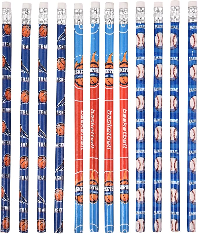 72PCS Corlorful Wooden Football Pattern Cased Pencils for Kids Bulk with Erasers, Fun Cute for School,Drawing,Gift (pattern, 72)
