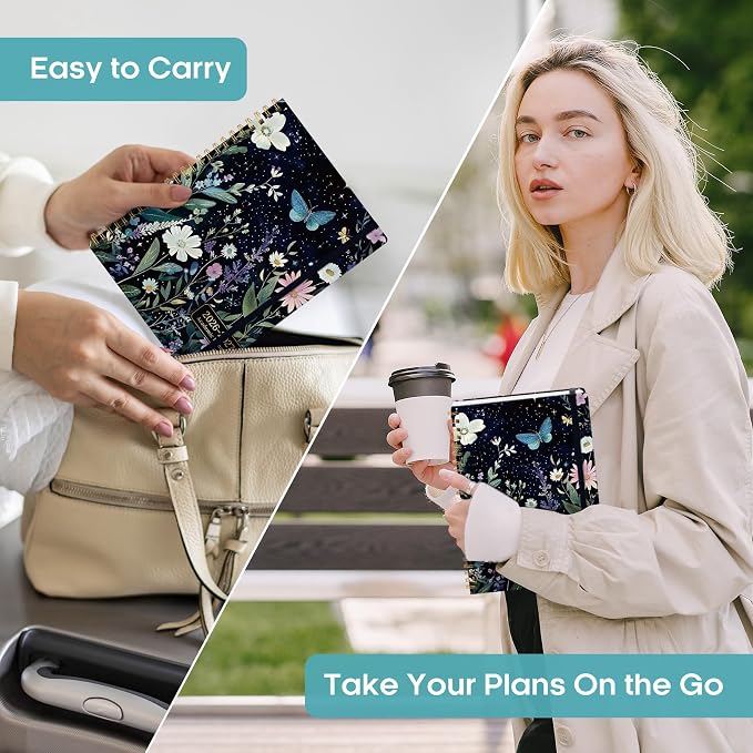 Academic Planner 2026-2027, Weekly and Monthly Calendar Book, July 2026 – June 2027, Hardcover Planner with Tabs, Perfect for Teachers, Students, Women & Men, A5 (6.4" x 8.5") - StarryGarden