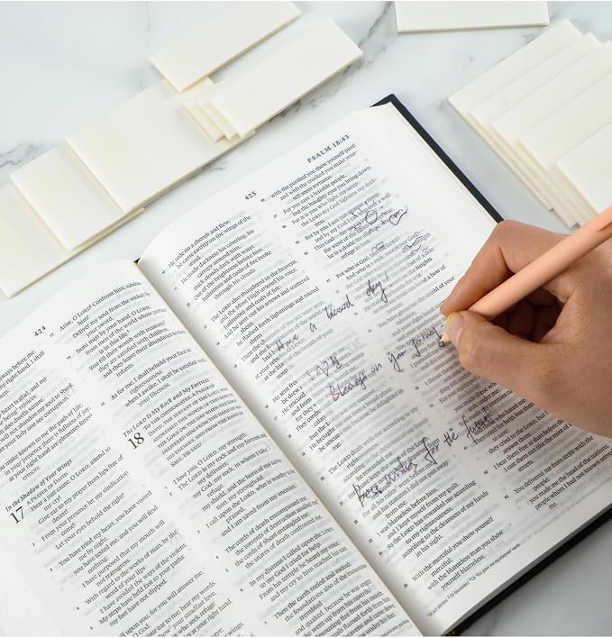 Mr. Pen- Transparent Sticky Notes Set, 1000 Sheets, 6 Sizes | Waterproof Transparent Sticky Note Pads for Bible Study, Annotating Books, Office, School, Planning