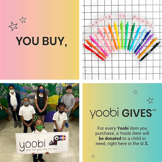 Yoobi | Pandacorn Composition Book | 100 Wide Ruled Sheets with a Sewn Binding – Adorable Gift | FSC Certified Paper | Paper Size 7.5” x 9.75”
