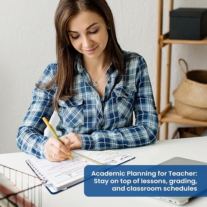 Planner 2026–2027, Academic Monthly Weekly Spiral Calendar, July 2026 – June 2027, Hardcover Agenda Notebook with Tabs, 6.3" x 8.5", Perfect for Students, Teachers, School & Daily Planning - Pelagic Petalia