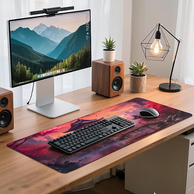 Gaming Mouse Pad - (31.5"×11.8") Japanese Anime Large Mouse Pads for Desk - Desk Mat for Keyboard and Mouse with Non-Slip Base, Desks Pad Matfor Game/Office & Home