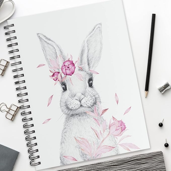 FIXSMITH 5.5"X8.5" Sketch Book | 400 Sheets (68 lb/100gsm) Sketchbook |Acid Free Drawing Paper | Spiral Bound Artist Sketch Pad | for Kids, Beginners, Artists & Professionals | Bright White