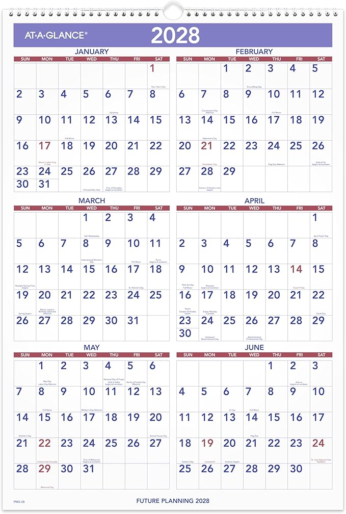 AT-A-GLANCE 2027 Wall Calendar, Monthly, 15.5" x 22.75" Planner, Ruled Daily Blocks (PM32827)