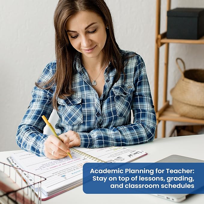 Planner 2026-2027, Academic Year Monthly and Weekly Calendar Planner, Jul 2026 - Jun 2027, Hardcover Teacher Student Planning Agenda book with Tabs, Perfect for School Office Supplies, 8.5" x 11" - Color Splash