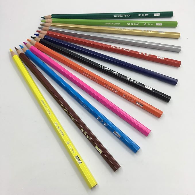 XDT Color Pencils 12 Piece Set, Soft Core Color Pencils, Pro Art Coloring&Drawing Supplies, Ideal For Kid Beginner Student Adults Artist