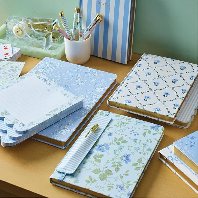 Laura Ashley Journal 256 Lined Pages Elegant Floral Hardcover Notebook | Scalloped Magnetic Flap Closure Keeps Notes Secure, Elegant Botanical Style Ideal for Diaries and Gifting