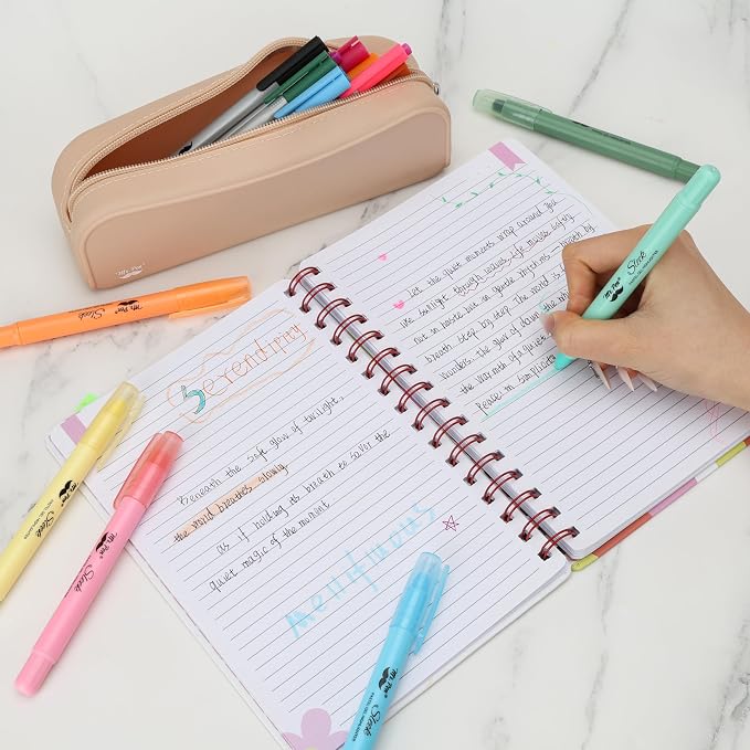 Mr. Pen- Bible Highlighters and Pens, 20 Pack Bible Journaling Kit | 8 Colors Gel Highlighters No Bleed and 12 Colors Fineliner Pens, Fast Dry and No Smear for Journaling, Planner