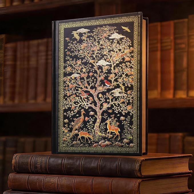 Hardcover Notebook Journal with 224 Pages, A5 Lined Journal with 100 GSM Premium Thick Paper for Smooth Writing, Aesthetic Foil Embossed Tree of Life Notebook Journal, Elegant Journal for Men & Women