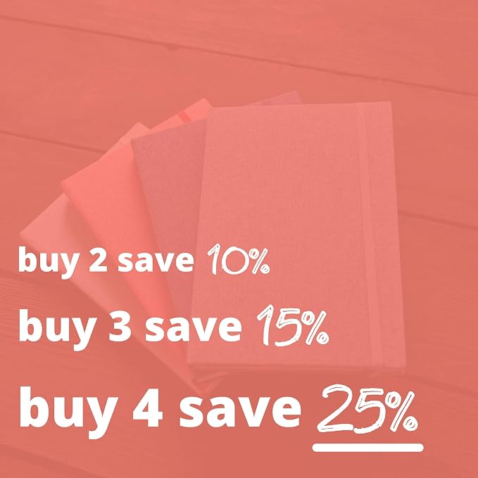 Portage Blank Hardcover Aesthetic Notebook Writing Journal – Bleed-Proof Paper Notepad for Journaling, High GSM, A5 Notebook, Cream Pages - Salmon, 6 x 8.5 Inches, 224 Pages