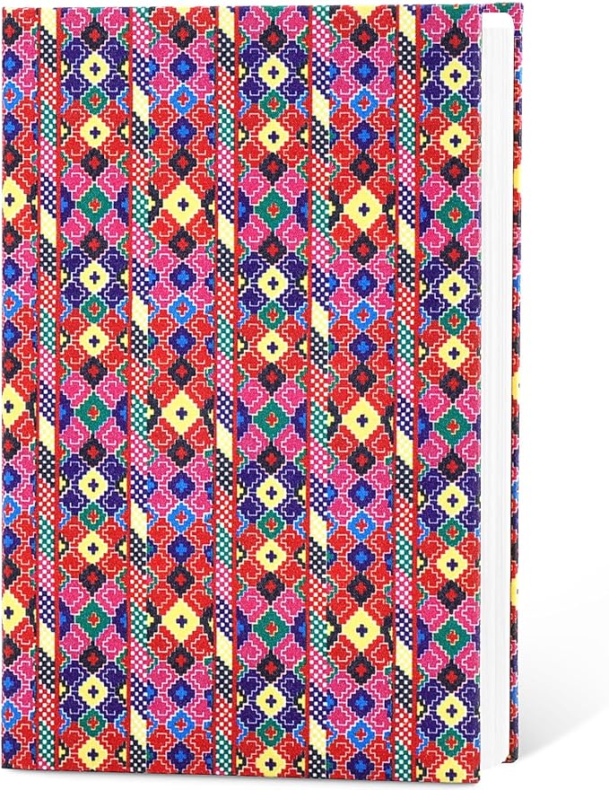 Journal Notebook, Fabric Vintage Journal Hard Cover Lined Notebook,192 Pages A5 College Ruled Notebook for Work & Note Taking,Perfect for Office School Home Supplies (Add Energy)