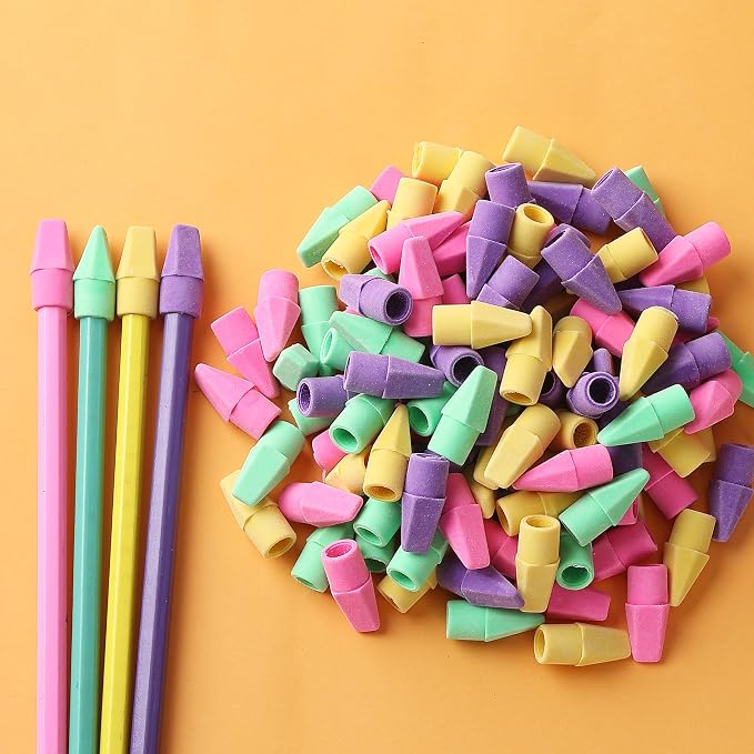 Mr. Pen- Pencil Erasers Toppers, 500 Pack, Vibrant Colors | Erasers for Pencil, Pencil Top Erasers
