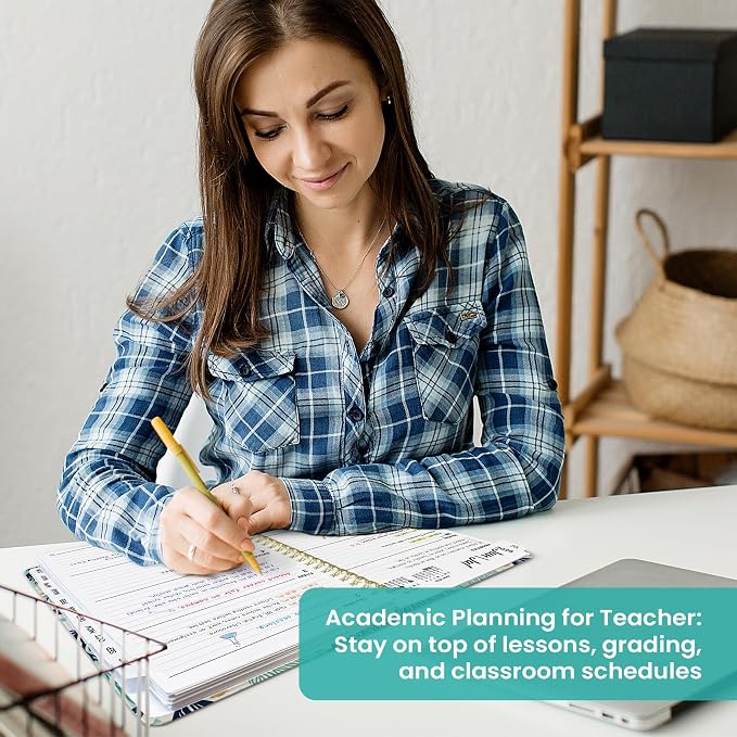 Planner 2026-2027, Academic Year Monthly and Weekly Calendar Planner, Jul 2026 - Jun 2027, Hardcover Teacher Student Planning Agenda book with Tabs, Perfect for School Office Supplies, 8.5" x 11" - Drifting Whales