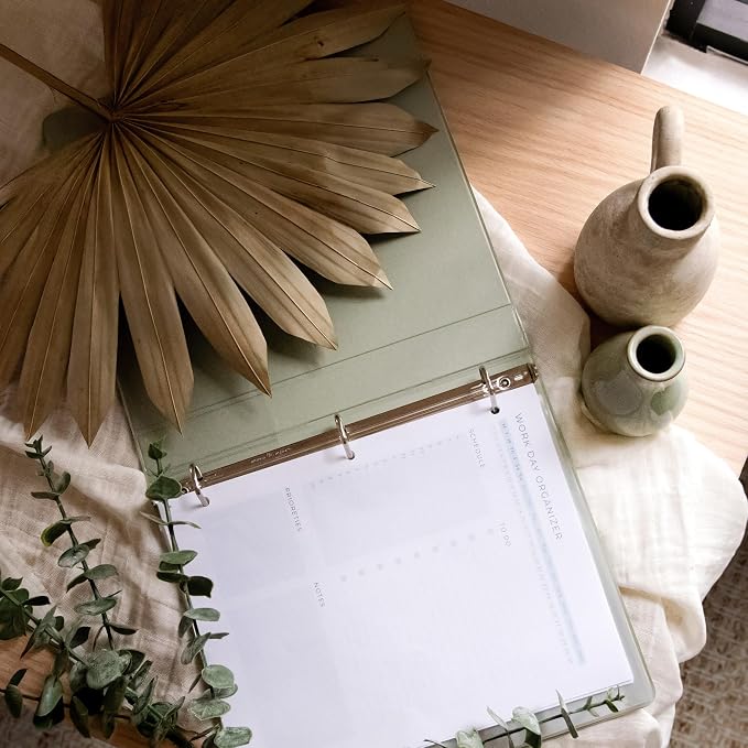 Samsill Plant-Based 2 Inch Durable D-Ring, View Binder, Eco-Friendly, USDA Certified Biobased, Single, Sage Green