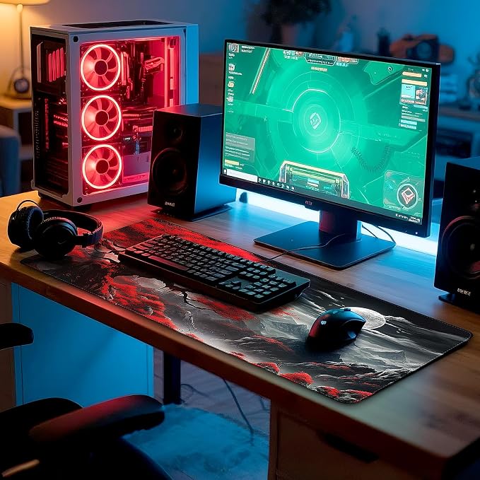 Gaming Mouse Pad - Desk Mat for Keyboard and Mouse - Anime Mousepad Desk Pad with Non-Slip Base, Japanese Large Mouse Pad for Office, Desktop Protection Decoration and Daily Use