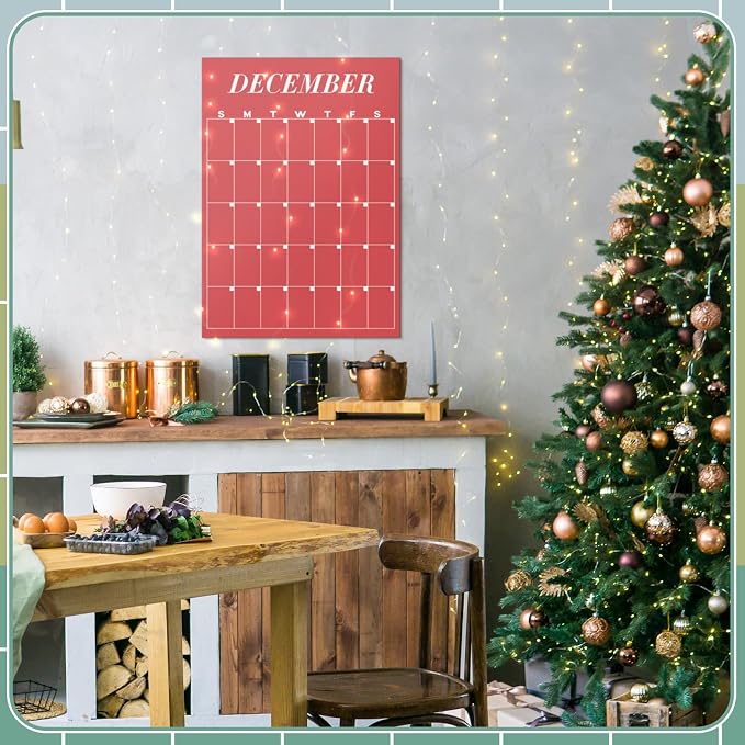 Fullhawl 2026-2027 Colorful Large Wall Calendar 12‘'x16‘'morandi Undated New Year Blank Planner Dry Ease Reusable Yearly Calendar 12 Month Annual Erasable Planner for Office Home Classroom
