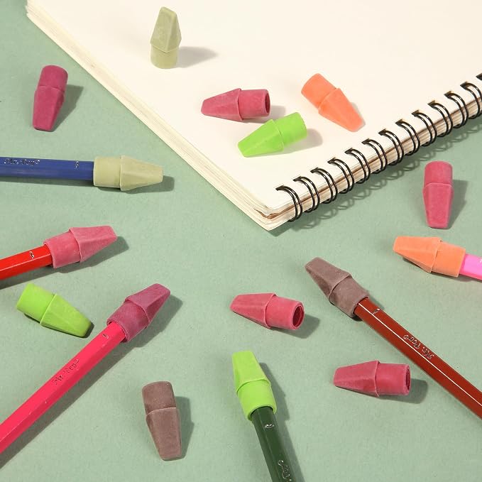 Mr. Pen- Pencil Erasers Toppers, 120 Pack, Late Harvest Color Scheme | Latex Free, No Smudge, Mr Pen Erasers for Pencils