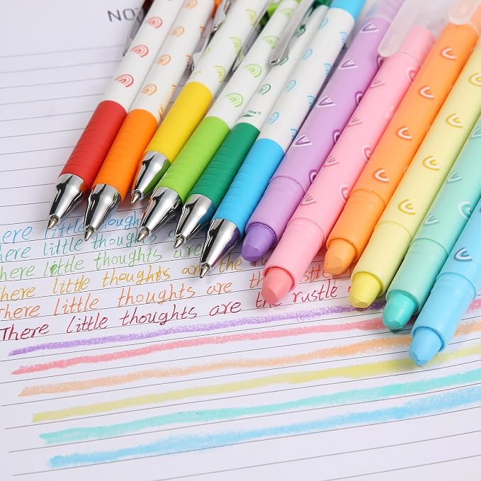 Mr. Pen- Bible Highlighters and Pens No Bleed, 12 Pack | Colorful Ink Pens for Highlighting, Bullet Journaling, Note-Taking, Summarizing, Bible Study, Planning, School and Office Use