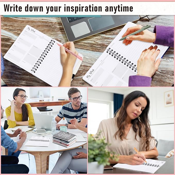 Resurhang 48 Pcs/24 Set Back to School Gifts for Students Teacher, Inspirational A6 Spiral Journal Notebook with Pen for Employee Team Teachers Students Classroom Rewards(Fresh Color,May You)