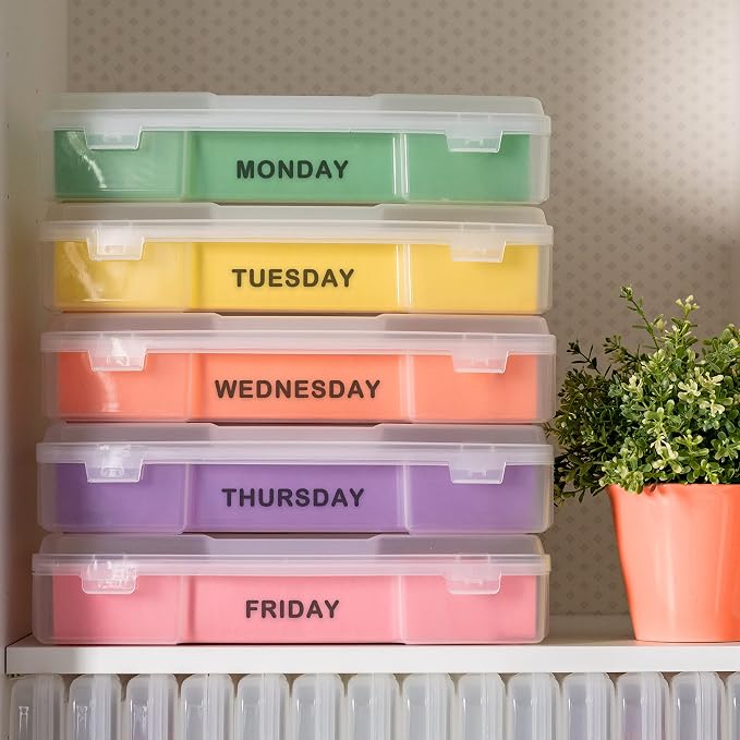 IRIS USA Fits 12" x 12" Paper, 6-Pack Thick Portable Plastic Scrapbook Paper Storage Cases Organizers with Built-in Handle for Art Craft Supplies Yarn File Documents Toys, Rounded Corner - Clear