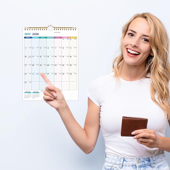 Wall Calendar 2026-2027 ā Run Now - Dec 2027, 20 Monthly Calendar 2026-2027 for Wall, 8.5 x 11 In, 2027 Small Calendar, Ruled Blocks, Thick Paper, Holidays, To-do ļ¼ Notes, Great for Organizing
