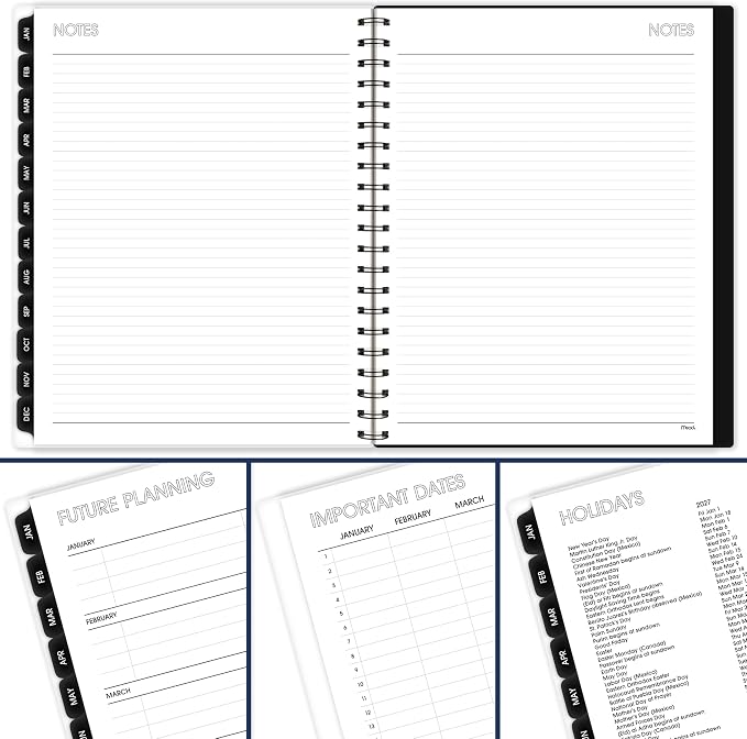 Mead Cambridge 2027 Planner, Weekly & Monthly, 15-Month Oct-Dec, 8.5" x 11", Aralia (1806-905-27)